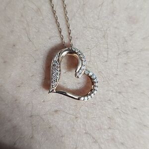 10k Rose Gold Elegant Heart Pendant Necklace